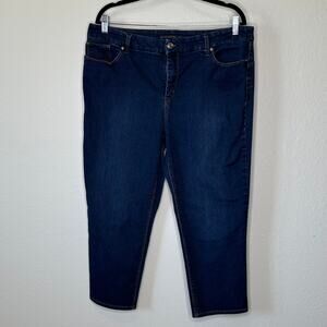 Chico’s The So Lifting Tummy Control Crop Jeans Dark Wash – Size 3 (16)